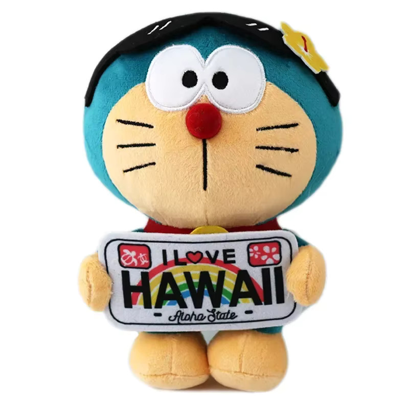 Doraemon Hawaii Plüschtier, 20cm, Blau - Bild 3