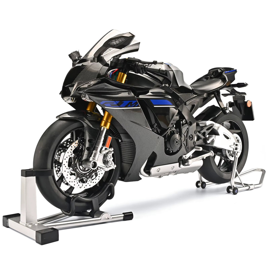 Yamaha YZF-R1 Motorrad Modell 1:6 aus Metall Legierung in Schwarz als Sammlerstück und Deko-Ornament - Bild 2