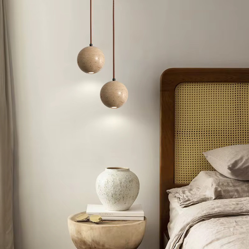 JIANKEXING Pendelleuchte im Wabi Sabi Design aus Travertin - Bild 2