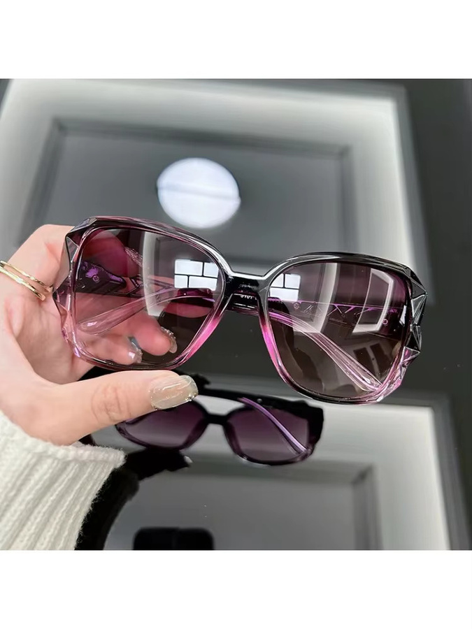 AKLFHNC Sonnenbrille, Quadrat, Vollrand, Kunststoff, Schwarz, Damen - Bild 3