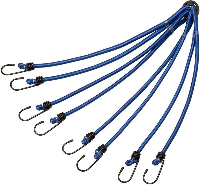 Conacord Gepäckspinne aus Gummi in Blau mit 8 Armen und Stahlhaken, Länge: 80 cm, Durchmesser der Haken: 8 mm - Bild 1