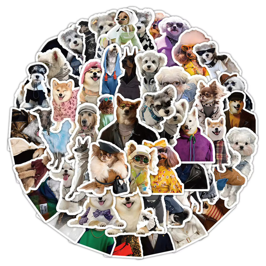 Charile Tier-Hunde-Graffiti-Aufkleber, 10/30/60 Stück, Wasserfeste Cartoon-Sticker - Bild 2