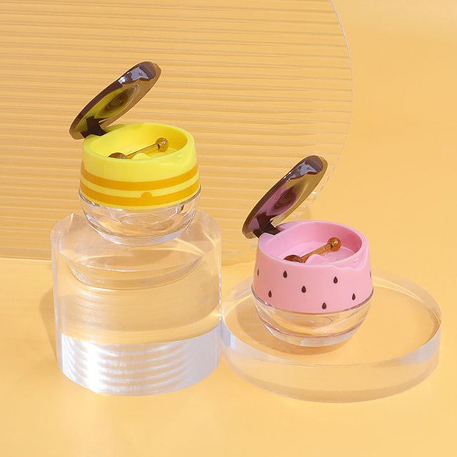 JCSYFAC Lippenmasken Behälter mit Löffel, 6g, Rosa/Gelb, Unisex - Bild 1