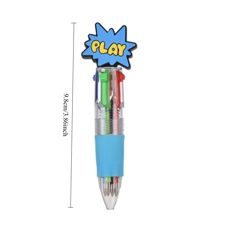 TWBEB 4-in-1 Cartoon-Mini-Mehrfarbstift aus Kunststoff mit Spielkonsolen-Design für Schule und Büro - Bild 3