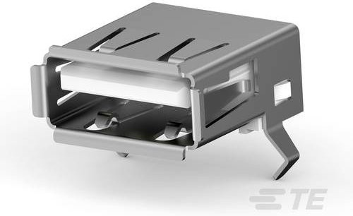 TE Connectivity 292303-7 USB-A Stecker in Weiß und Silber - Bild 1