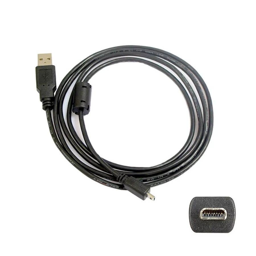 XIKCU Universelles UC-E6 Mini 8 Pin USB-Datenkabel für Digitalkameras in Schwarz, Länge: 1,5 m - Bild 2