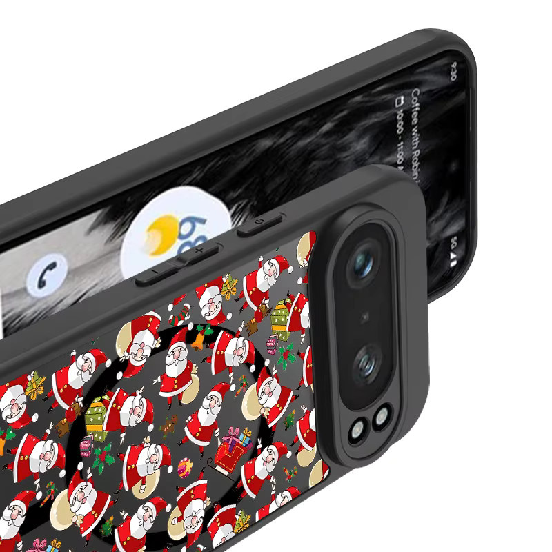 Magnetische Stoßfeste Handyhülle mit Weihnachts-Hirsch Design für Google Pixel 9 8 7 Pro XL, TPU PC Schutzhülle, Multicolor - Bild 3