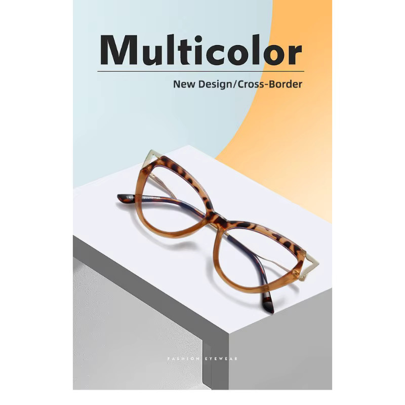Samjune Cat Eye Korrektionsbrille, Vollrand, transparent, Unisex, Blaulichtfilter - Bild 2
