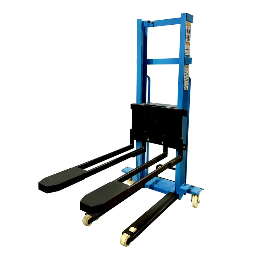 Elektro-Gabelstapler 1-Tonnen mit Blei-Säure-Batterie und hydraulischem Seitenstapler in Blau - Bild 3