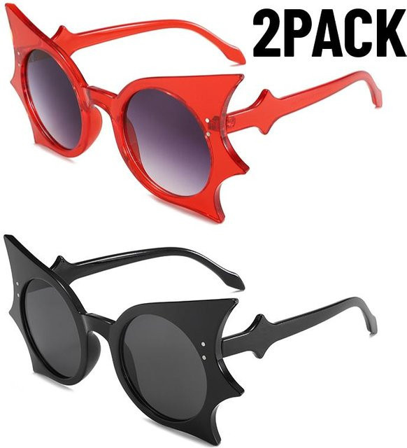 Yiran toy Sonnenbrille Fledermausform, Cat-Eye, Vollrand, Kunststoff, rot, Damen - Bild 1