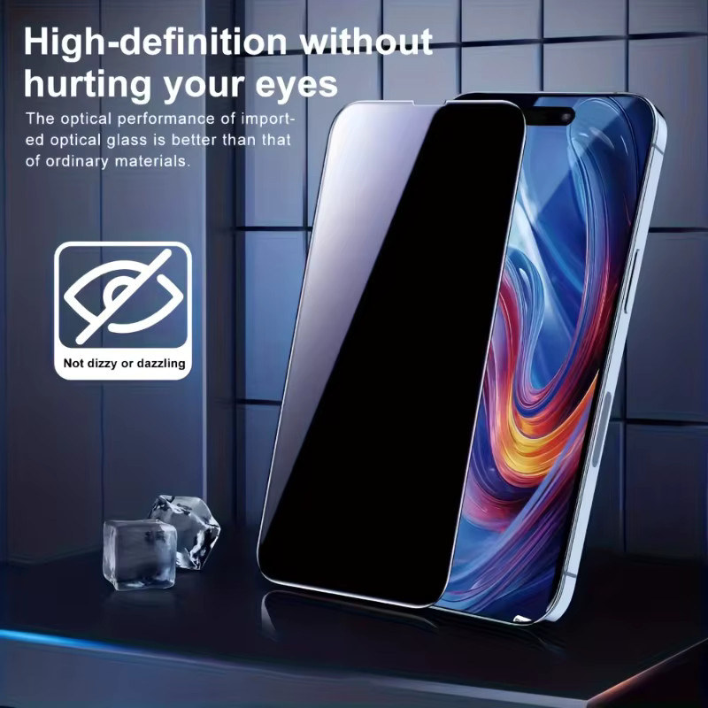 2er-Pack Sichtschutz Panzerglas aus gehärtetem Glas für iPhone 17 16 15 14 13 12 11 Pro Max Mini in Transparent - Bild 2