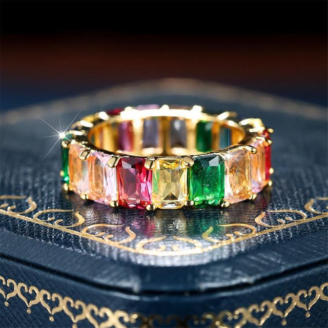 YIRAN Jewelry Verlobungsring, Gelbgold, Zirkonia, Damen - Bild 1
