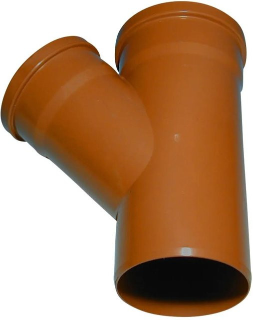 Marley Kanalgrundrohr-Einfachabzweig 45 Grad DN 110/110 in Orange - Bild 1
