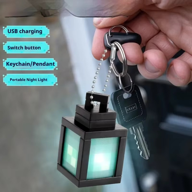 Bandai Minecraft Laternen-Schlüsselanhänger, Mini-LED-Leuchtmodell - Bild 5