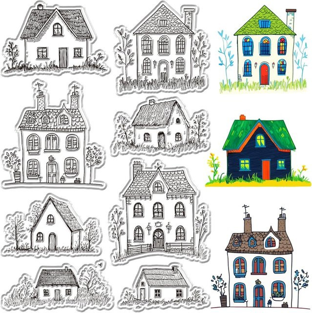 Hausklare transparente Gummistempel für DIY-Projekte und Kartenherstellung - Bild 1