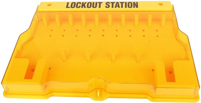 TOMTOP Lockout Tagout Station zur Wandmontage mit Abdeckung in Orange - Bild 1