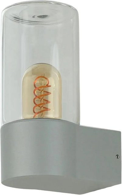 EASYLIGHT Wandlampe Außen Grau Aluminium und Glas IP44 Höhe: 19,7 cm - Bild 1
