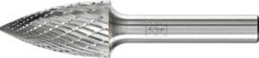 PFERD Hartmetall Frässtift Spitzbogen SPG universal mittel kreuzverzahnt, Durchmesser: 16 mm, Länge: 30 mm, Schaft-Durchmesser: 8 mm, Farbe: Silber - Bild 2