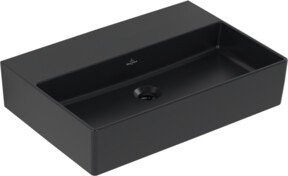 Villeroy & Boch Waschtisch Memento 2.0 aus Keramik, rechteckig, ohne Überlauf, Pure Black, B: 60 cm, T: 42 cm - Bild 1