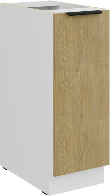 Küchen Unterschrank Schrankauszug CREMONA in Eiche Weiß mit 30 cm Breite - Bild 1