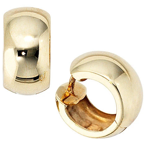 Colfem Creolen rund breit, 333 Gelbgold, Damen - Bild 1