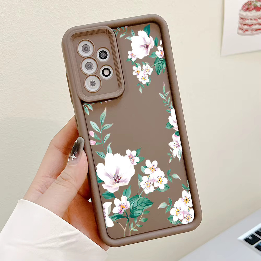 Samsung Handy Hülle mit Blumenmuster Softcover für A55 5G A54 A53 A35 A14 A13 A34 A52 A51 A32 A24 A23 A05 A12 A03S A25 S24 Ultra S23 S21 S20 - Bild 2