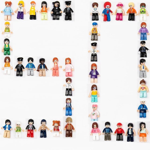 Handlo Minifiguren, Bausteine, 50-teiliges Set, Bunt / Mehrfarbig - Bild 1