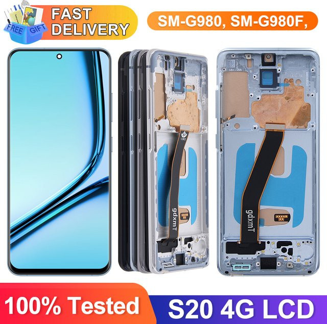 Samsung Galaxy S20 5G Ersatzdisplay TFT S20 LCD Touch Screen mit Rahmen in Schwarz für G981B G980 G980F - Bild 1