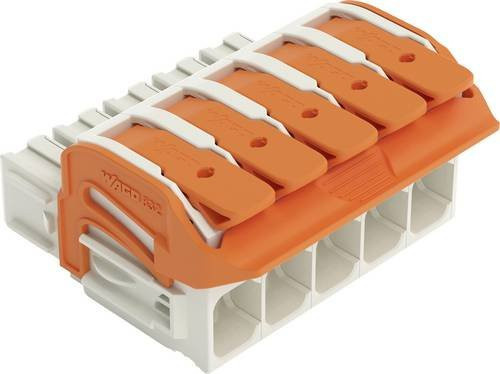 WAGO Federleiste 832-1105/320-000 in Grau und Orange, 12 Stück - Bild 1