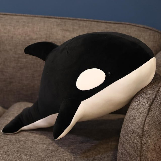 Kidsly Schwertwal Orcinus Orca Plüschtier, Schwarz, Rot, ab 3 Jahre - Bild 1