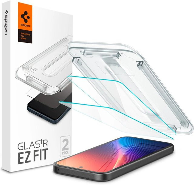Spigen GlastR EZ FIT Schutzfolie aus gehärtetem Glas für Google Pixel 9a, transparent, 2 Stück, AGL08938 - Bild 1