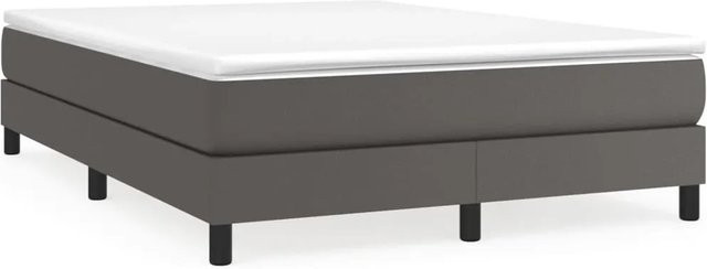 vidaXL Boxspringbett in Grau aus Kunstleder, B/T: 140 x 190 cm - Bild 1