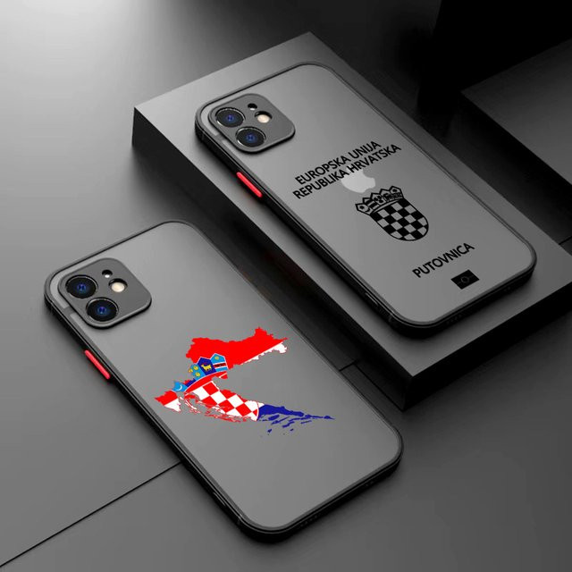 Samsung Handyhülle Kroatien Pass Design für Galaxy S25 S24 S23 S22 S21 S20 S10 FE Note 20 Plus Ultra Lite 5G Rückseite Schutzhülle - Bild 1