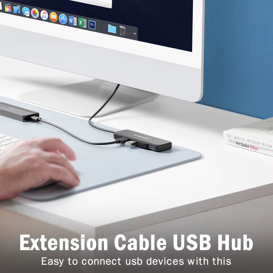 Lemorele TC41 4 in 1 USB C Hub Docking Station mit 4 USB A 3.0 Ports 5 Gbit/s in Schwarz - Bild 4