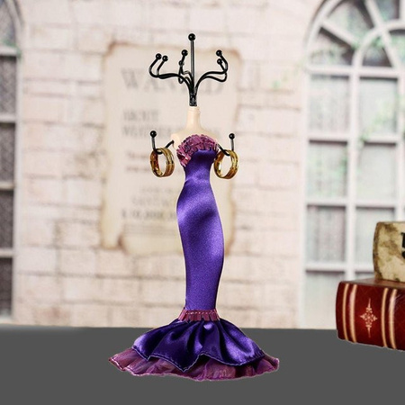 Fanxishun Schmuckständer Prinzessin Abendkleid in Lila für Ringe und Schmuckdisplay