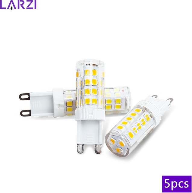LARZI G9 LED-Lampe Set aus 5 Stück, Keramik SMD2835 LED-Birne, Weiß, CCT Warmweiß/Kaltweiß, 220V Ersatz für Halogenlicht - Bild 1