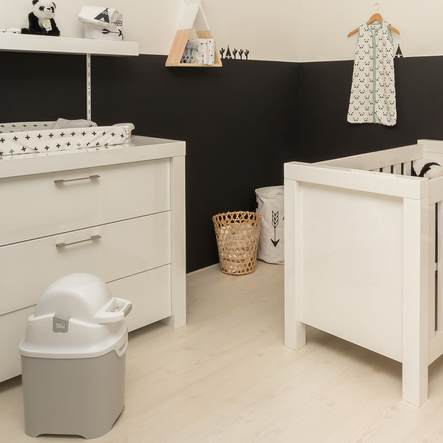 Diaper Champ Windeleimer ONE in Silber mit Geruchsfilter und Flip-Lid - Bild 6