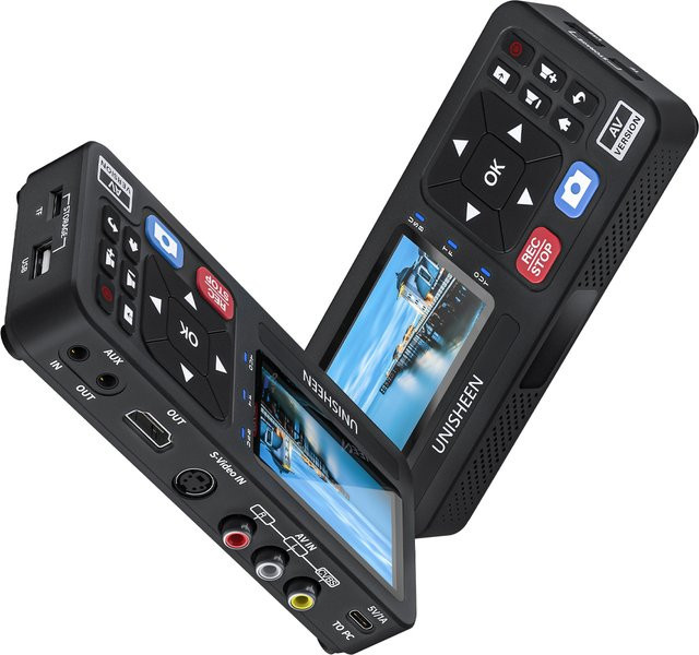 UNISHEEN VHS-Kassetten-zu-Digital-Konverter mit Full HD 1080p und DVD- sowie MP3-Funktion in Schwarz - Bild 1