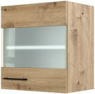 Flex-Well Glashängeschrank Cara Küchenschrank mit Milchglas in Schilfgrün matt und Artisan Eiche, B: 50 cm, H: 54,8 cm, T: 32 cm - Bild 1