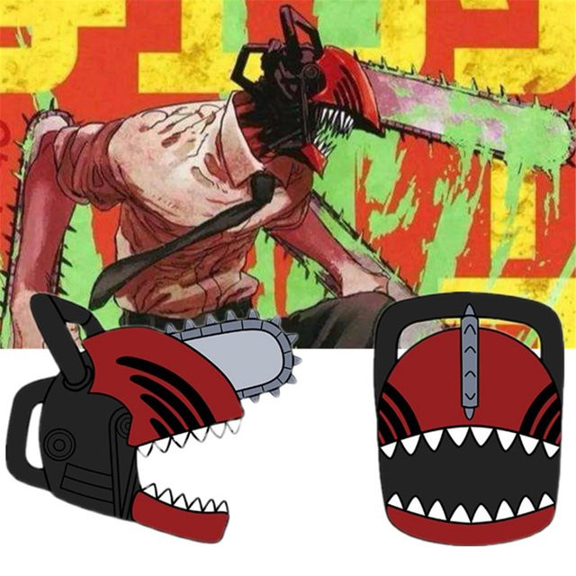 Pochita Hut Cosplay Kostüm Zubehör, Plüsch, Orange, Unisex - Bild 1