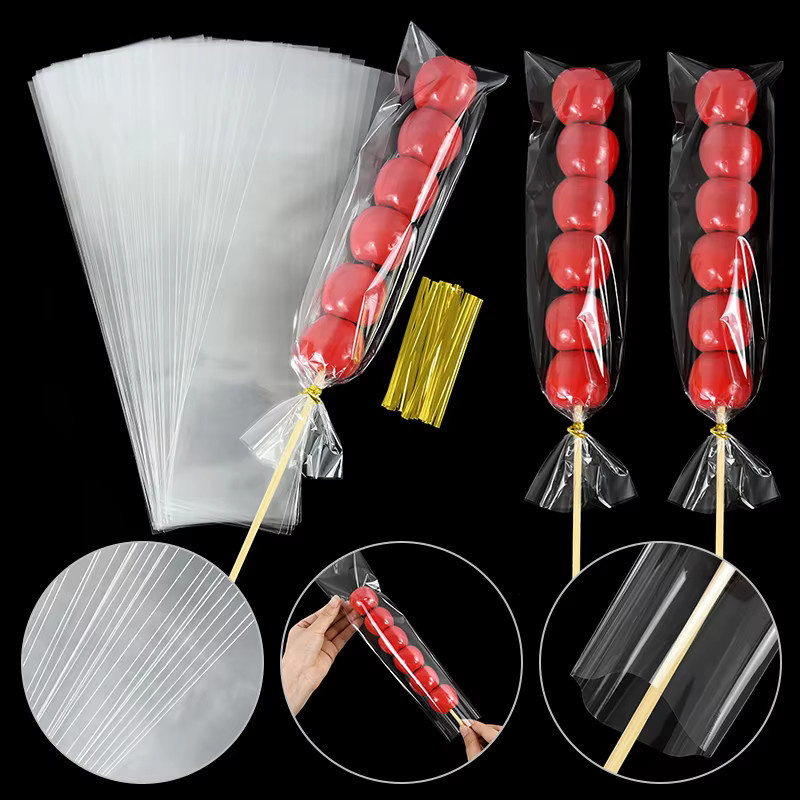 50 Stück transparente Zellophan Taschen von YONGSNOW für Süßigkeiten und Geschenke zur Dekoration von Hochzeiten, Geburtstagen oder Weihnachten - Bild 2