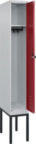 C+P Spind Classic PLUS Spind mit 1 Abteil, Gestell aus Stahl, Sicherheits-Drehriegel und 3 Garderobenhaken, H x B x T: 212 x 30 x 50 cm - Bild 1