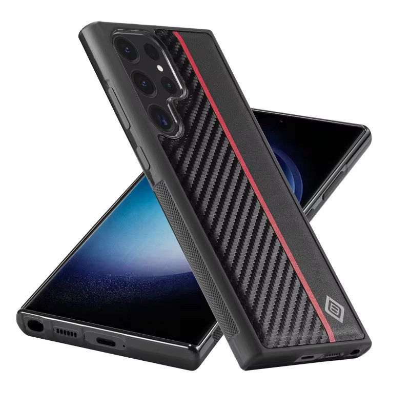 Stoßfeste Samsung Handyhülle aus luxuriösem PU-Leder in Schwarz für Galaxy S26 Ultra S25 FE S24 S23 S22 S21 Plus A15 A35 A55 - Bild 3