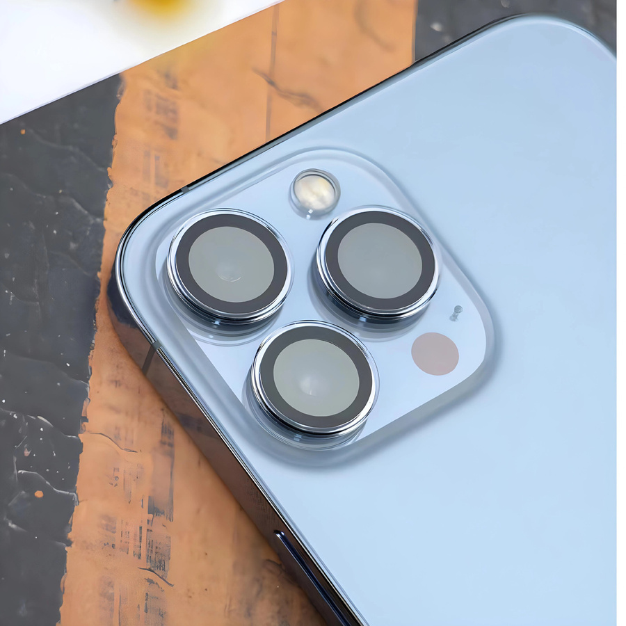 Aruiser Metall Objektivschutz Glas für iPhone 11 12 13 14 15 Pro Max Mini transparent - Bild 2