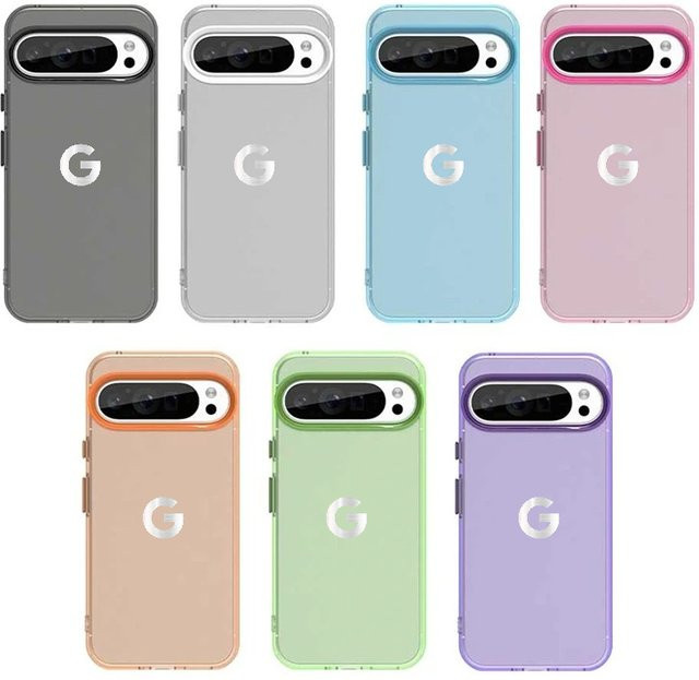 Matte Handyhülle für Google Pixel 10, 9 Pro XL, 9A und 8 Pro in Purple mit plattierter Linse und stoßfestem weichem Rahmen - Bild 1