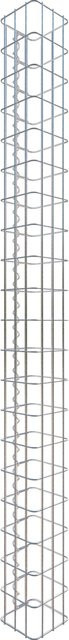 Gabiona Gabionensäule eckig, silbergrau, H x B x T: 200 x 17 x 17 cm, Maschenweite 5 x 10 cm - Bild 1