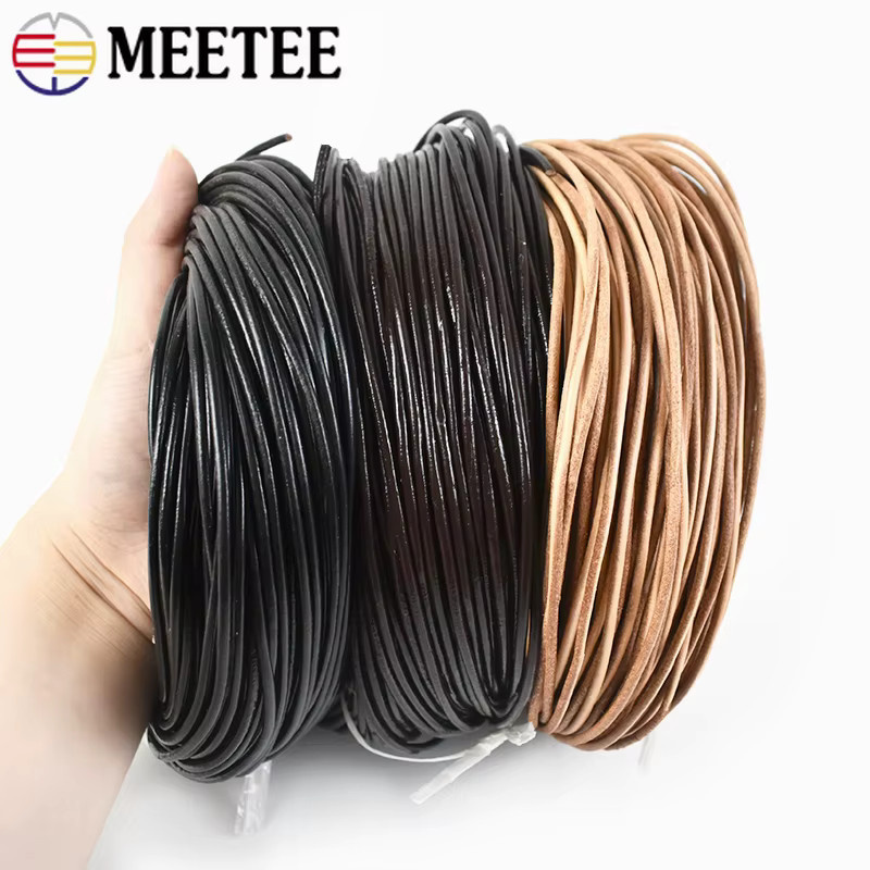 Meetee Ochsenleder-Schnur, 10 Meter, 1,5-5mm, Runde, Unisex - Bild 2