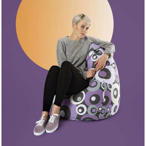 Sitting Point Sitzsack Malibu XL, lila bunt, B/H: 70 x 110 cm - Bild 3