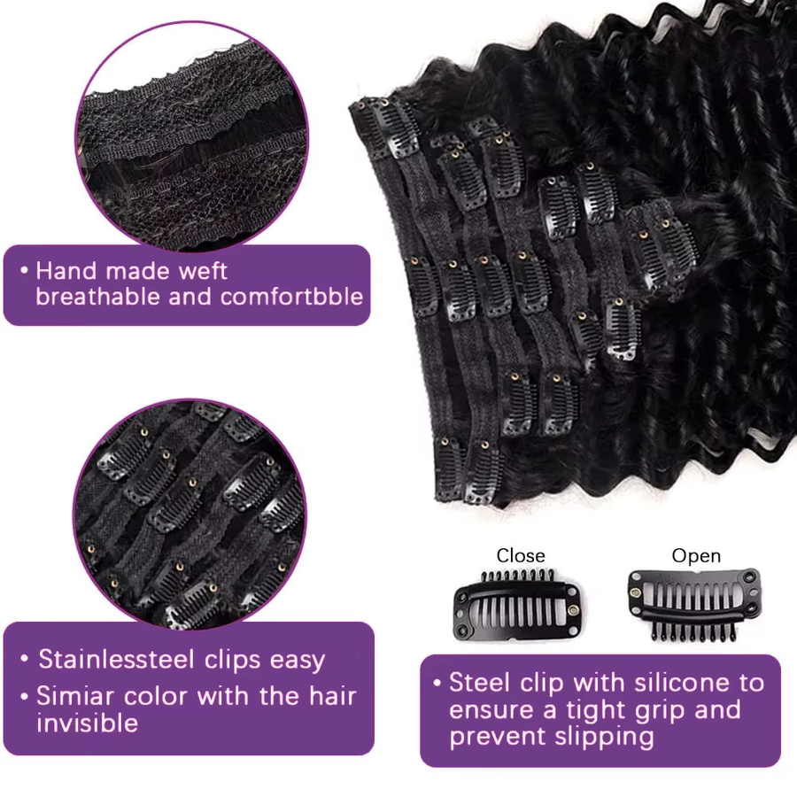 mayfive Clip-In-Extensions Wasserwelle, schwarz, 120 g, Damen - Bild 4
