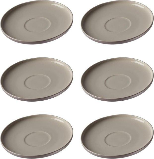 Ritzenhoff & Breker Kaffeeuntertassen Jasper Grau 6er Set Durchmesser: 15,0 cm - Bild 1